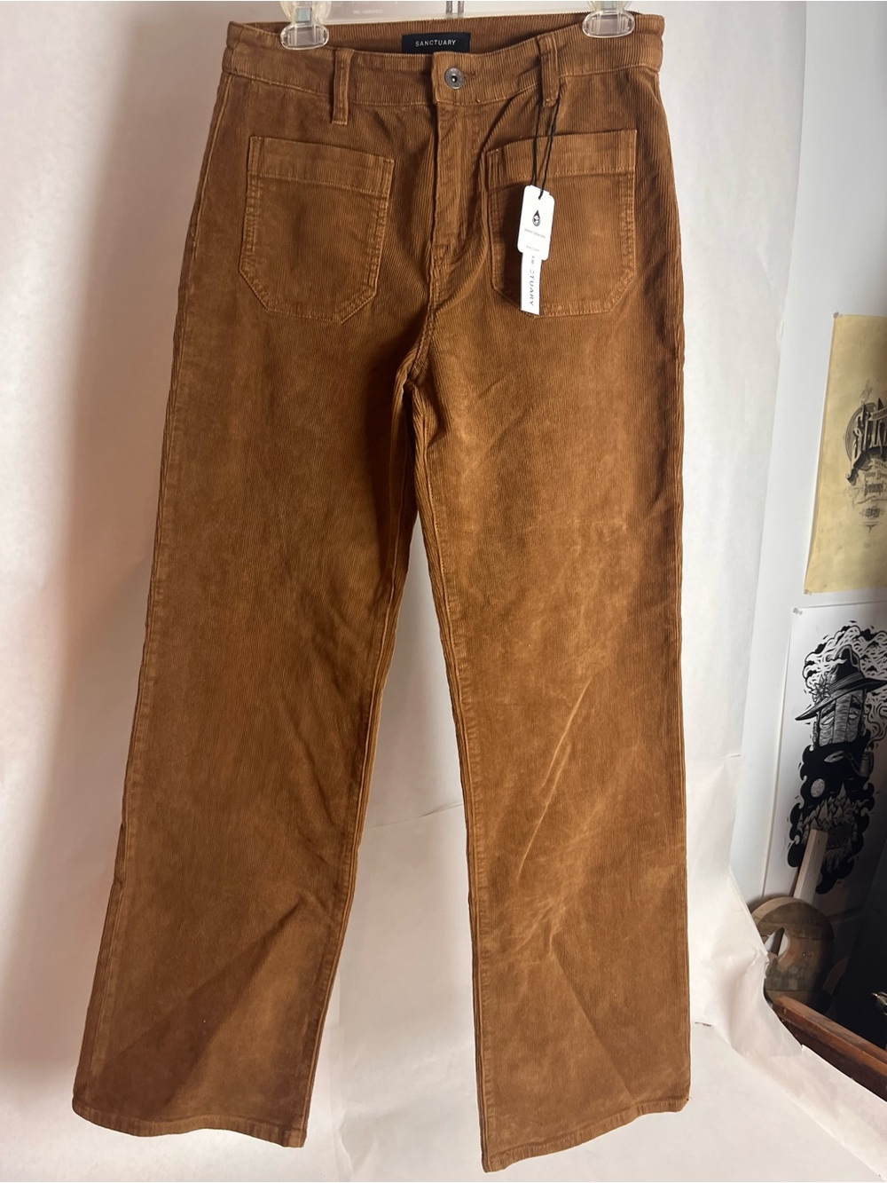 Sanctuary Women’s Corduroy Pants in Warm Chestnut Brown